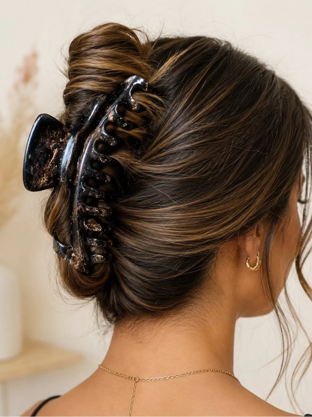 Oversized Tortoise Brown Acrylic Hair Claw Clip Large French Jaw Hair Accessory